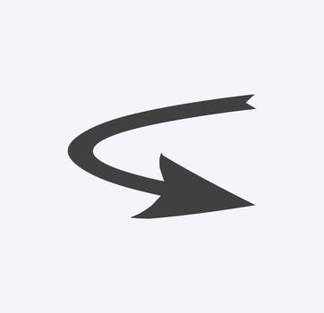arrow symbol for website or web template. arrow icon vector on white background