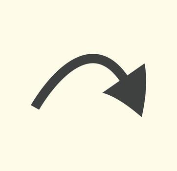 arrow symbol for website or web template. arrow icon vector on white background