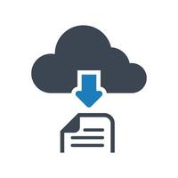 Cloud Download Icon vector