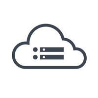 icono de servidor en la nube vector