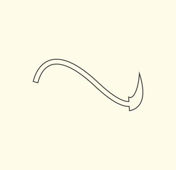 arrow symbol for website or web template. arrow icon vector on white background