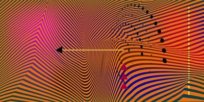 Data technology illustration. Abstract futuristic background. Wave with connecting dots and lines on dark background. A wave of particles. Big data visualization. vector