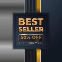 mega flash sales banners with black gold for sales vector