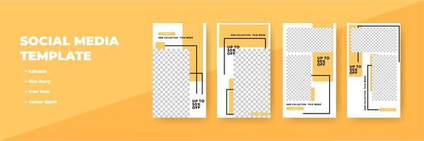 Creative social networks stories design, vertical banner vector