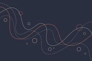 Amorphous Wavy Shapes Background in Abstract Style. Random Circles and Curved Lines Minimalist Illustration vector