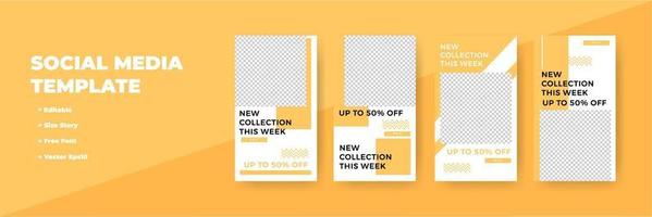Creative social networks stories design, vertical banner vector