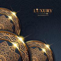 Luxury rings golden mandala background Free Vector