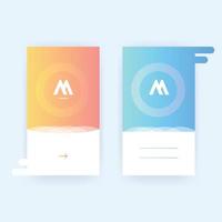 Mobile Dashboard Template Gradient free vector