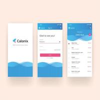 Mobile Dashboard Template Gradient free vector