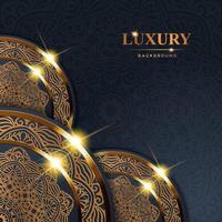 Luxury rings golden mandala background Free Vector