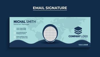 Email signature template vector