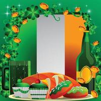 St. Patrck's Day Food Background Concept vector