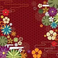 Japanese Element Style Background Concept vector