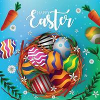 Happy Easter Illustration Concept vector