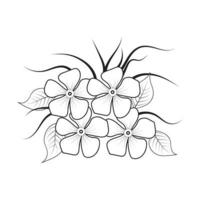 Rosehip - graphic ink botanical artwork. Raster illustration. vector