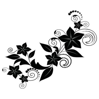 vector flower pattern on white background