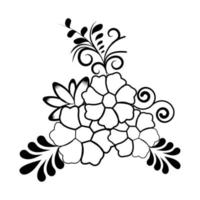 Flower design ornament element in vector