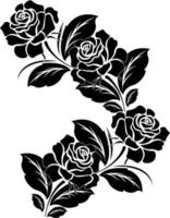 Elegance pattern with flowers narcissus on black background, vector illustration