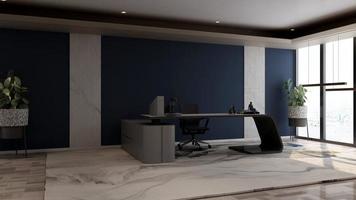 Sala de gerente de oficina de negocios moderna de render 3d foto