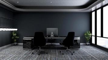 3d render modern business office manager room photo