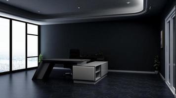 3d render modern business office manager room photo