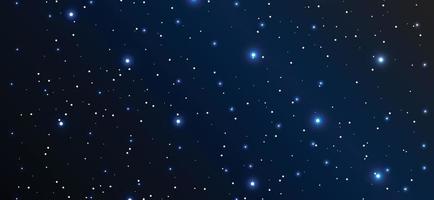 Stars on a night sky background vector