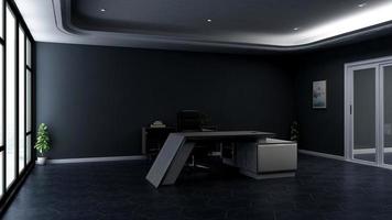 3d render modern business office manager room photo