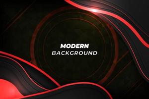 Modern luxury background black and red with element vector