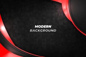 Modern luxury background black and red with element vector