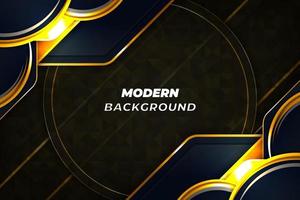 Modern luxury background black and gold with element vector