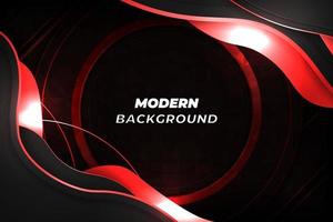 Modern luxury background black and red with element vector