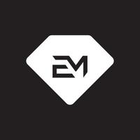 EM, ME Logo Design Template Vector Graphic Branding Element.