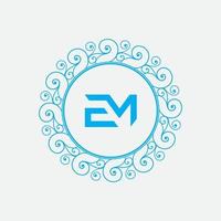 EM, ME Logo Design Template Vector Graphic Branding Element.