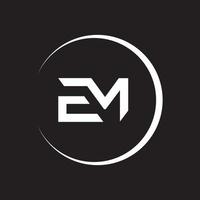 EM, ME Logo Design Template Vector Graphic Branding Element.