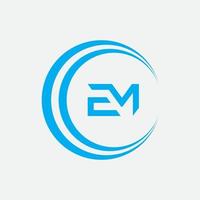 EM, ME Logo Design Template Vector Graphic Branding Element.