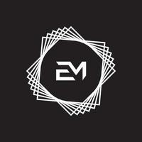 EM, ME Logo Design Template Vector Graphic Branding Element.