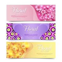 Floral Banner Collection vector