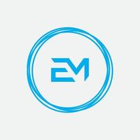 em, elemento de marca gráfico vectorial de plantilla de diseño de logotipo para mí. vector