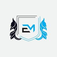 em, elemento de marca gráfico vectorial de plantilla de diseño de logotipo para mí. vector