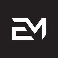 EM, ME Logo Design Template Vector Graphic Branding Element.