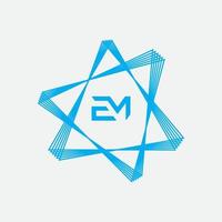 EM, ME Logo Design Template Vector Graphic Branding Element.