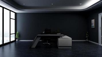 Sala de gerente de oficina de negocios moderna de render 3d foto