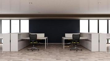 3D Render office design - manager room interior wall mockup photo