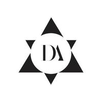 Initial Monogram Letter DA Logo Design Vector Template. DA Letter Logo Design