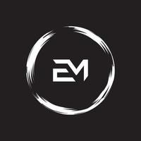 EM, ME Logo Design Template Vector Graphic Branding Element.