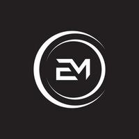 EM, ME Logo Design Template Vector Graphic Branding Element.