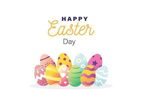 A copy space background with easter egg decoration for Easter day celebration vector