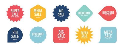 Set of super sale templates for clearance events vector