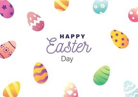 A copy space background with easter egg decoration for Easter day celebration vector