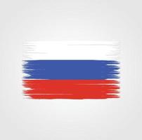 bandera de rusia con estilo de pincel vector